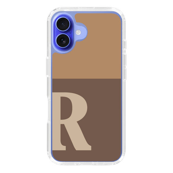 Slim Protection Case［ オリジナル - initial two tone - R brown ］