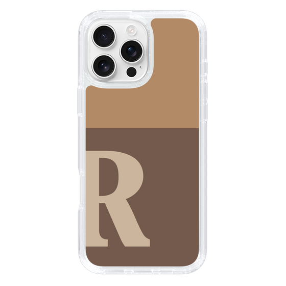 Slim Protection Case［ オリジナル - initial two tone - R brown ］