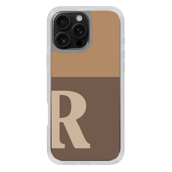 Slim Protection Case［ オリジナル - initial two tone - R brown ］