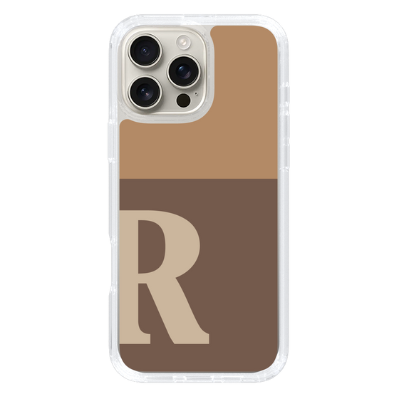 Slim Protection Case［ オリジナル - initial two tone - R brown ］