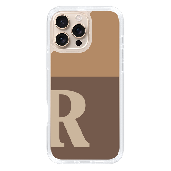 Slim Protection Case［ オリジナル - initial two tone - R brown ］