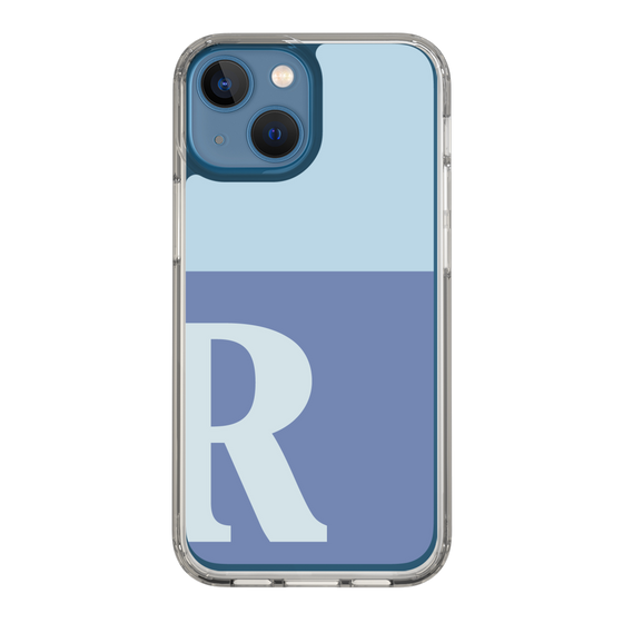 Slim Protection Case［ Original - initial two tone - R blue ］