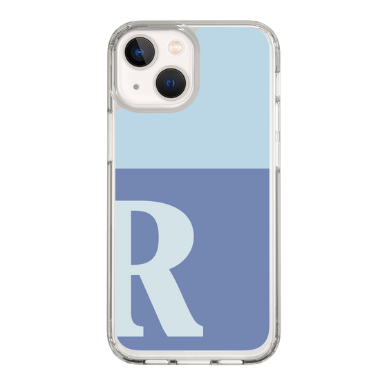 Slim Protection Case［ Original - initial two tone - R blue ］