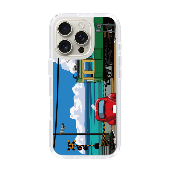 Slim Protection Case［ Studio Alec Shonan Story - Enoden, Horizon, and Cumulonimbus Clouds ］