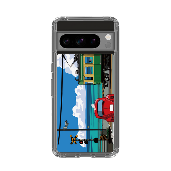 Slim Protection Case［ Studio Alec Shonan Story - Enoden, Horizon, and Cumulonimbus Clouds ］