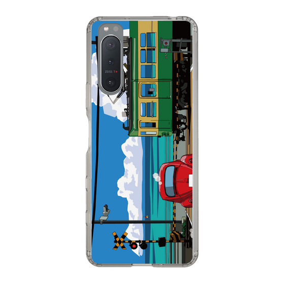 Slim Protection Case［ Studio Alec Shonan Story - Enoden, Horizon, and Cumulonimbus Clouds ］