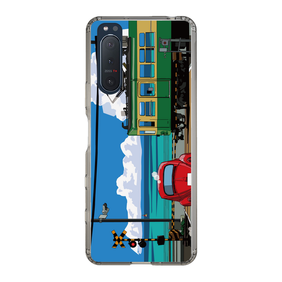 Slim Protection Case［ Studio Alec Shonan Story - Enoden, Horizon, and Cumulonimbus Clouds ］