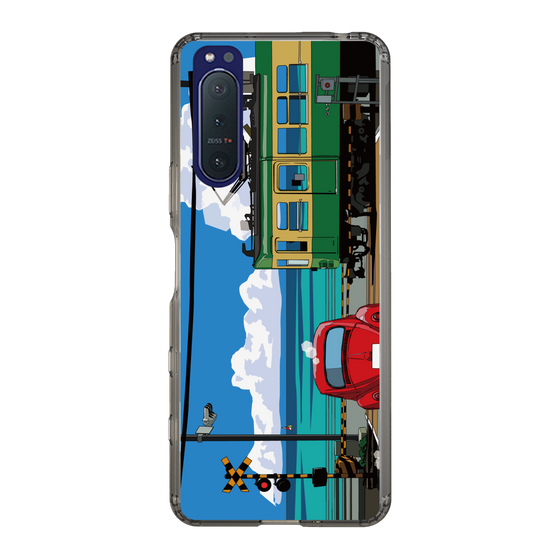 Slim Protection Case［ Studio Alec Shonan Story - Enoden, Horizon, and Cumulonimbus Clouds ］