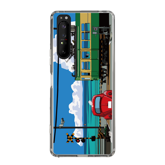 Slim Protection Case［ Studio Alec Shonan Story - Enoden, Horizon, and Cumulonimbus Clouds ］