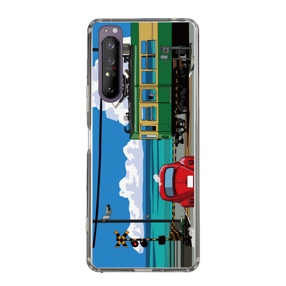 Slim Protection Case［ Studio Alec Shonan Story - Enoden, Horizon, and Cumulonimbus Clouds ］