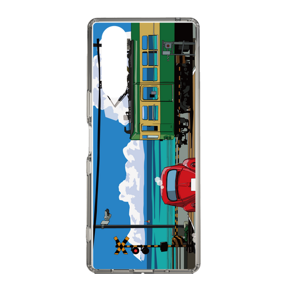 Slim Protection Case［ Studio Alec Shonan Story - Enoden, Horizon, and Cumulonimbus Clouds ］