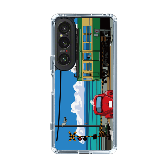 Slim Protection Case［ Studio Alec Shonan Story - Enoden, Horizon, and Cumulonimbus Clouds ］
