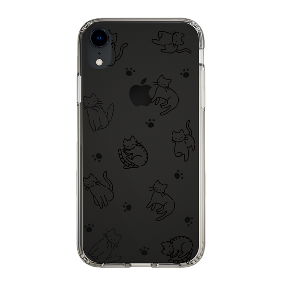 Slim Protection Case［ Original - CASEPLAY Cat All-over Pattern - black ］