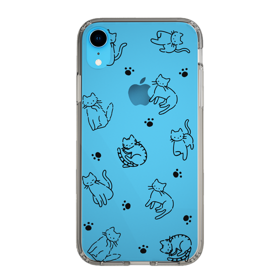 Slim Protection Case［ Original - CASEPLAY Cat All-over Pattern - black ］