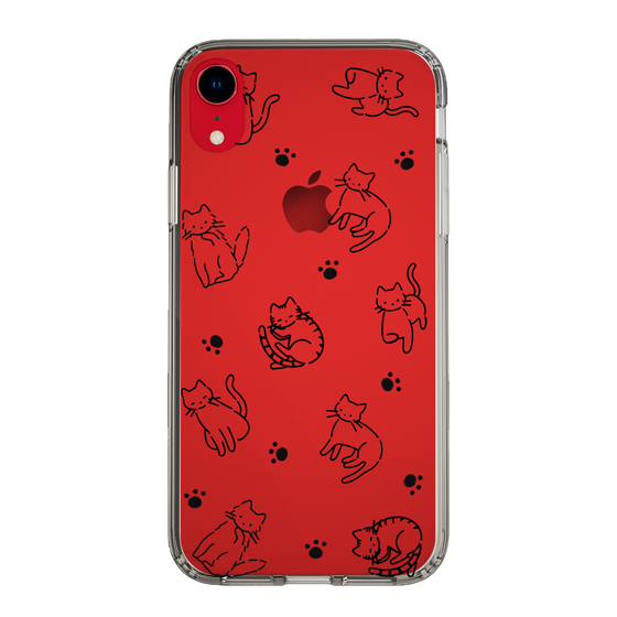 Slim Protection Case［ Original - CASEPLAY Cat All-over Pattern - black ］
