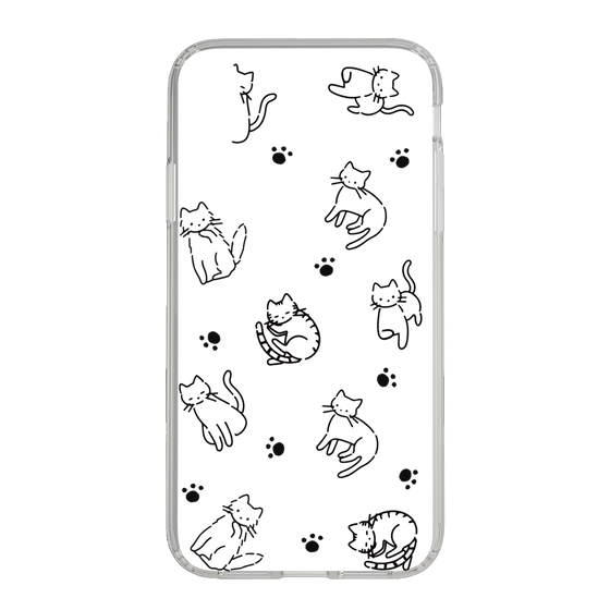 Slim Protection Case［ Original - CASEPLAY Cat All-over Pattern - black ］
