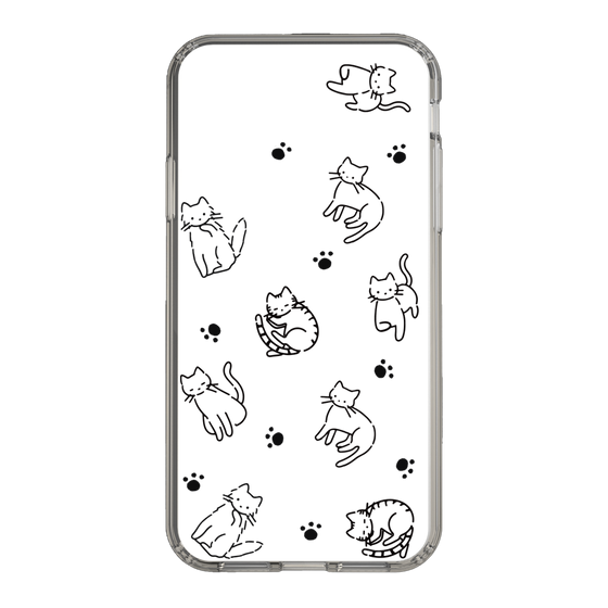 Slim Protection Case［ Original - CASEPLAY Cat All-over Pattern - black ］