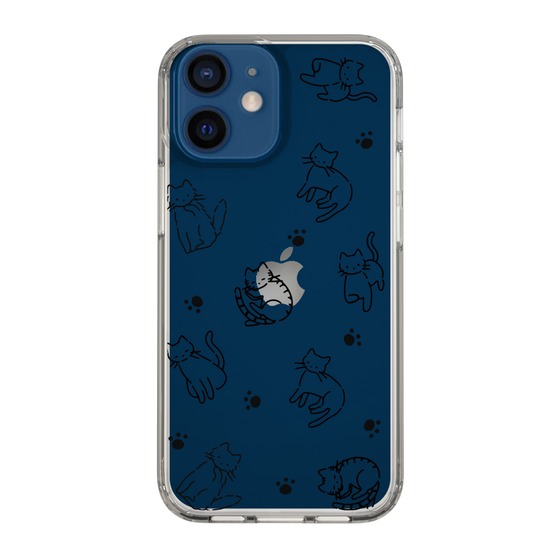 Slim Protection Case［ Original - CASEPLAY Cat All-over Pattern - black ］