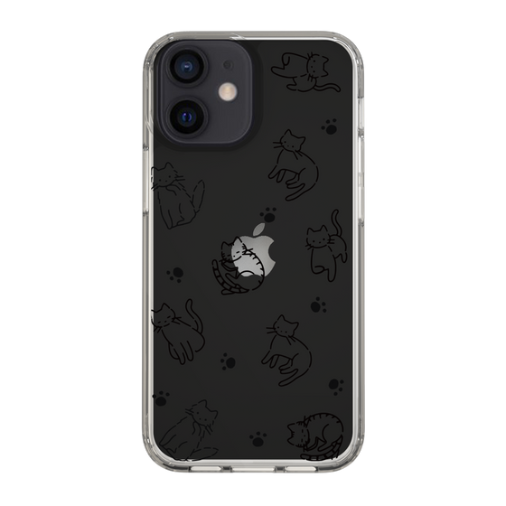 Slim Protection Case［ Original - CASEPLAY Cat All-over Pattern - black ］