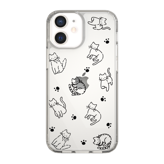 Slim Protection Case［ Original - CASEPLAY Cat All-over Pattern - black ］