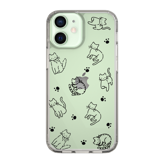 Slim Protection Case［ Original - CASEPLAY Cat All-over Pattern - black ］