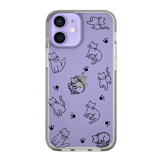 Slim Protection Case［ Original - CASEPLAY Cat All-over Pattern - black ］