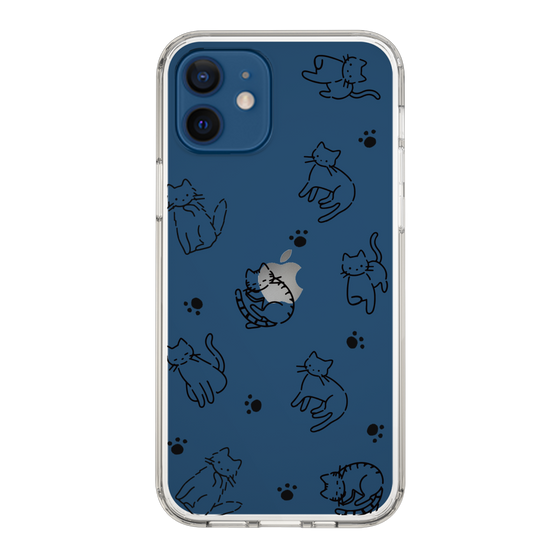 Slim Protection Case［ Original - CASEPLAY Cat All-over Pattern - black ］
