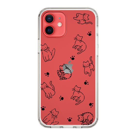 Slim Protection Case［ Original - CASEPLAY Cat All-over Pattern - black ］