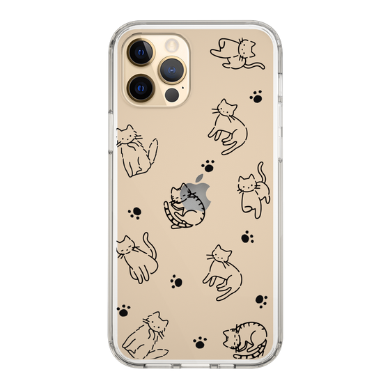 Slim Protection Case［ Original - CASEPLAY Cat All-over Pattern - black ］