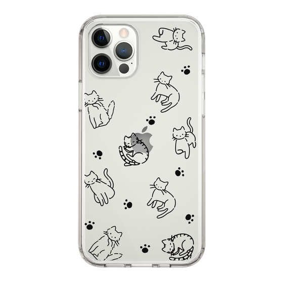 Slim Protection Case［ Original - CASEPLAY Cat All-over Pattern - black ］
