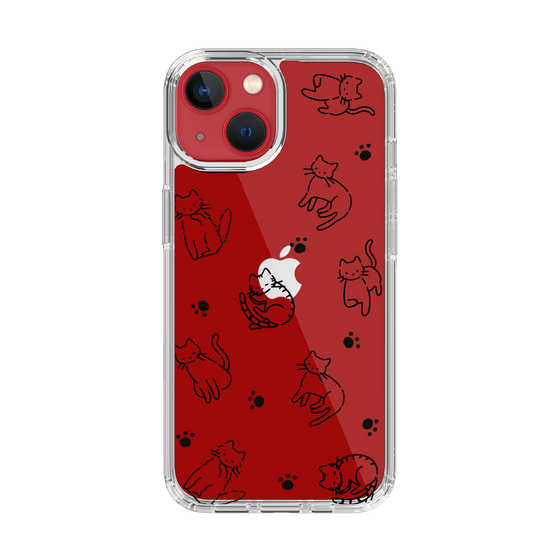 Slim Protection Case［ Original - CASEPLAY Cat All-over Pattern - black ］