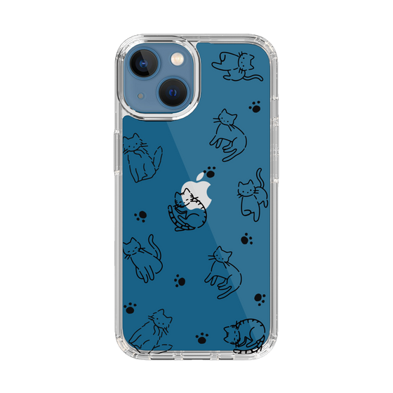 Slim Protection Case［ Original - CASEPLAY Cat All-over Pattern - black ］