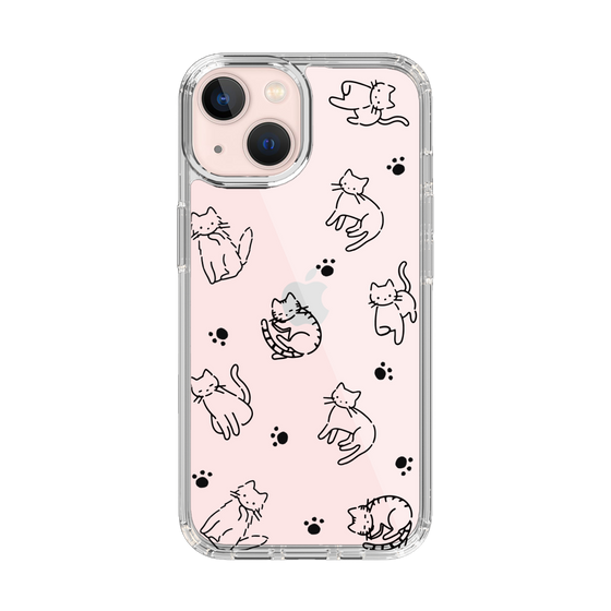 Slim Protection Case［ Original - CASEPLAY Cat All-over Pattern - black ］