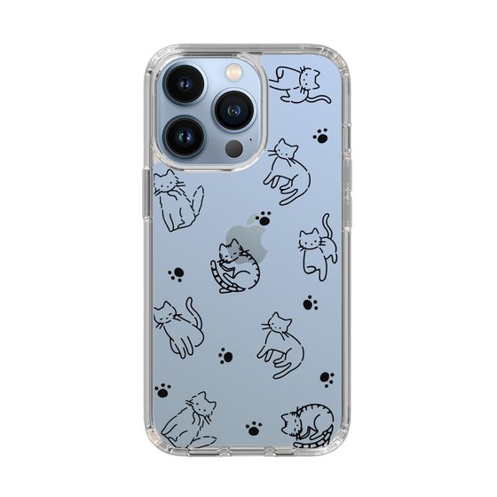 Slim Protection Case［ Original - CASEPLAY Cat All-over Pattern - black ］