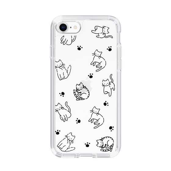 Slim Protection Case［ Original - CASEPLAY Cat All-over Pattern - black ］