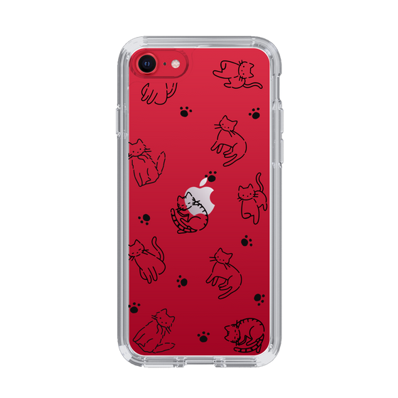 Slim Protection Case［ Original - CASEPLAY Cat All-over Pattern - black ］