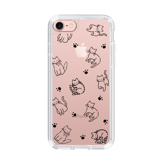 Slim Protection Case［ Original - CASEPLAY Cat All-over Pattern - black ］
