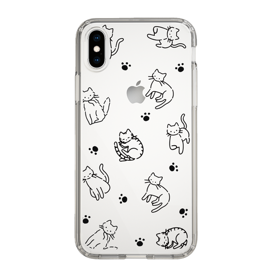 Slim Protection Case［ Original - CASEPLAY Cat All-over Pattern - black ］