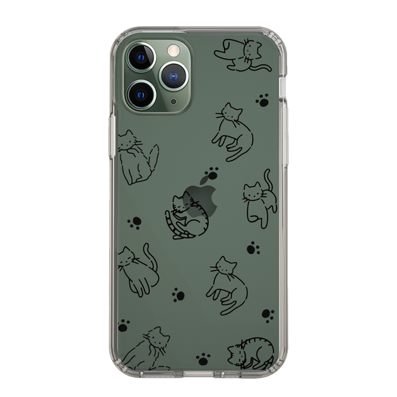 Slim Protection Case［ Original - CASEPLAY Cat All-over Pattern - black ］