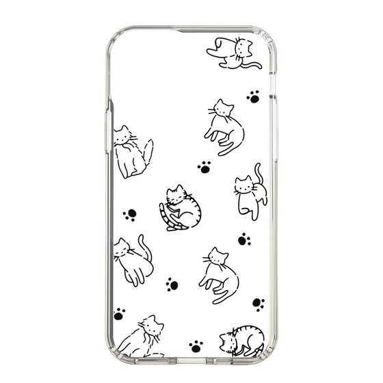 Slim Protection Case［ Original - CASEPLAY Cat All-over Pattern - black ］
