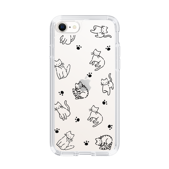 Slim Protection Case［ Original - CASEPLAY Cat All-over Pattern - black ］