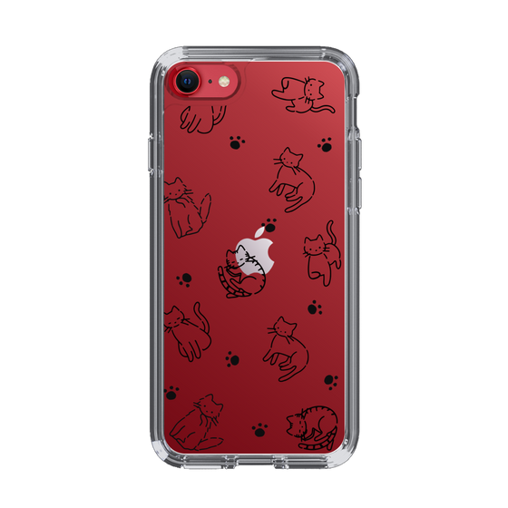 Slim Protection Case［ Original - CASEPLAY Cat All-over Pattern - black ］