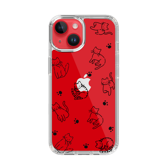 Slim Protection Case［ Original - CASEPLAY Cat All-over Pattern - black ］