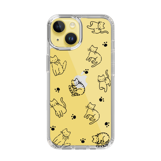 Slim Protection Case［ Original - CASEPLAY Cat All-over Pattern - black ］