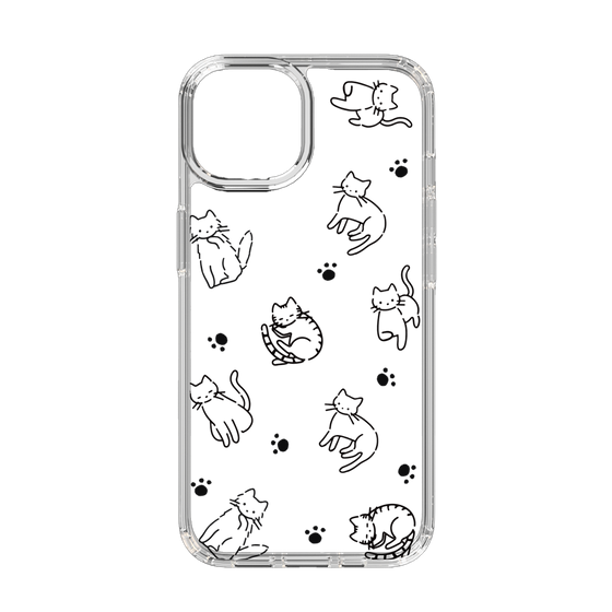 Slim Protection Case［ Original - CASEPLAY Cat All-over Pattern - black ］