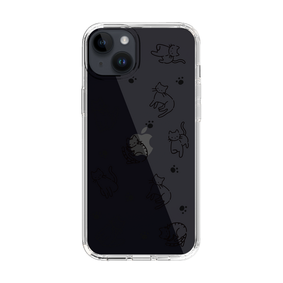 Slim Protection Case［ Original - CASEPLAY Cat All-over Pattern - black ］