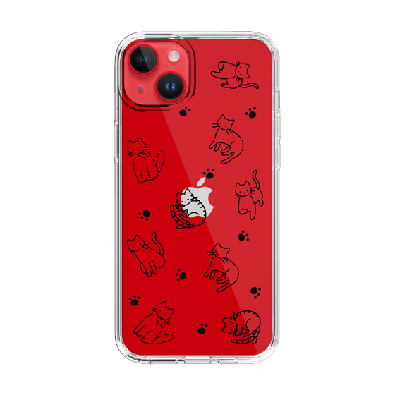 Slim Protection Case［ Original - CASEPLAY Cat All-over Pattern - black ］