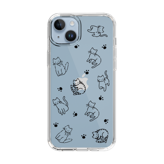 Slim Protection Case［ Original - CASEPLAY Cat All-over Pattern - black ］