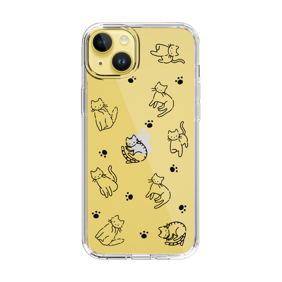 Slim Protection Case［ Original - CASEPLAY Cat All-over Pattern - black ］