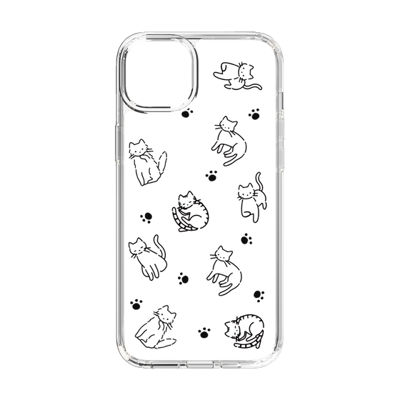 Slim Protection Case［ Original - CASEPLAY Cat All-over Pattern - black ］